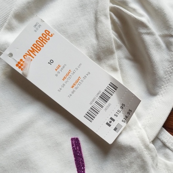 Girls Gymborre shirt. SZ 10. NWT - Picture 3 of 5